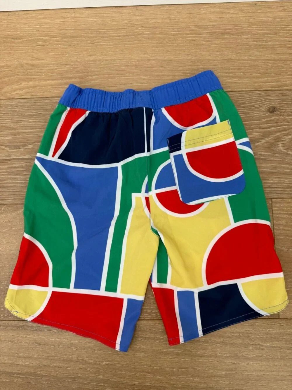 Hanna Andersson Swim Trunks Bold Colorblock Geometric Print - Size 130 (US 8)